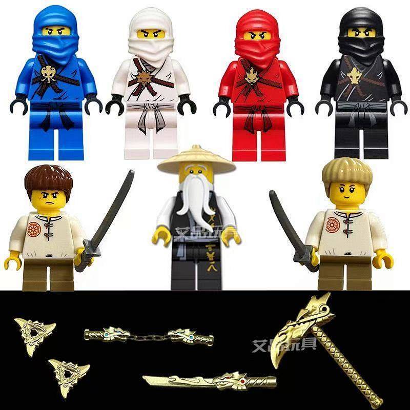 Season 1 Ninjago Early Generation Gold Weapon Kaizanjie Kou Little Lloyd Building Blocks Doll Men PTxU