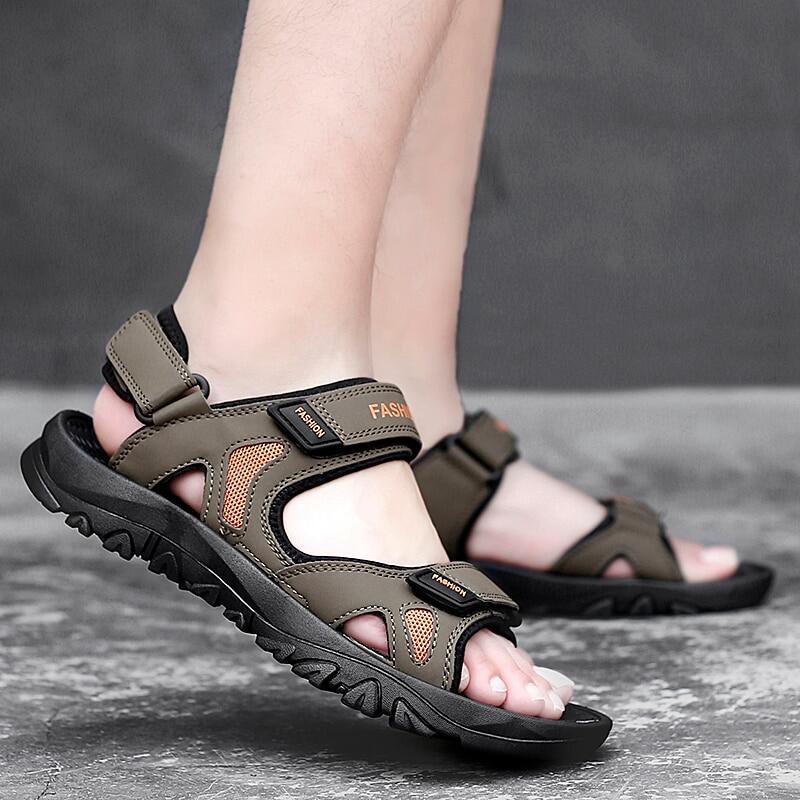 Fashion Men Gladiator Sandals Summer Outdoor Comfortable Mens Sandals Handmade Men Beach Sandals Sof