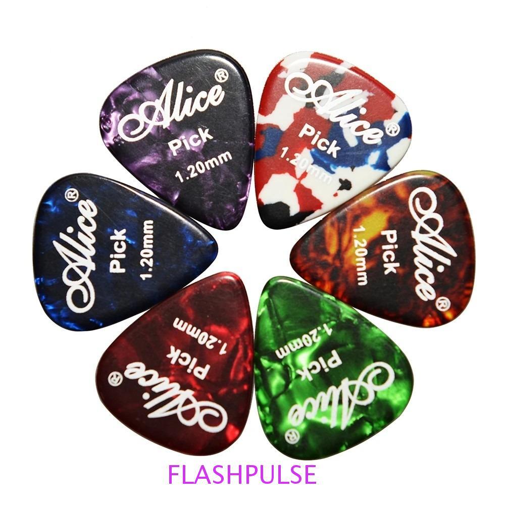 FLASHPULSE 5pcs คละสี Celluloid Guitar Picks อุปกรณ์เสริมกีตาร์ สําหรับกีตาร์โปร่ง/ไฟฟ้า