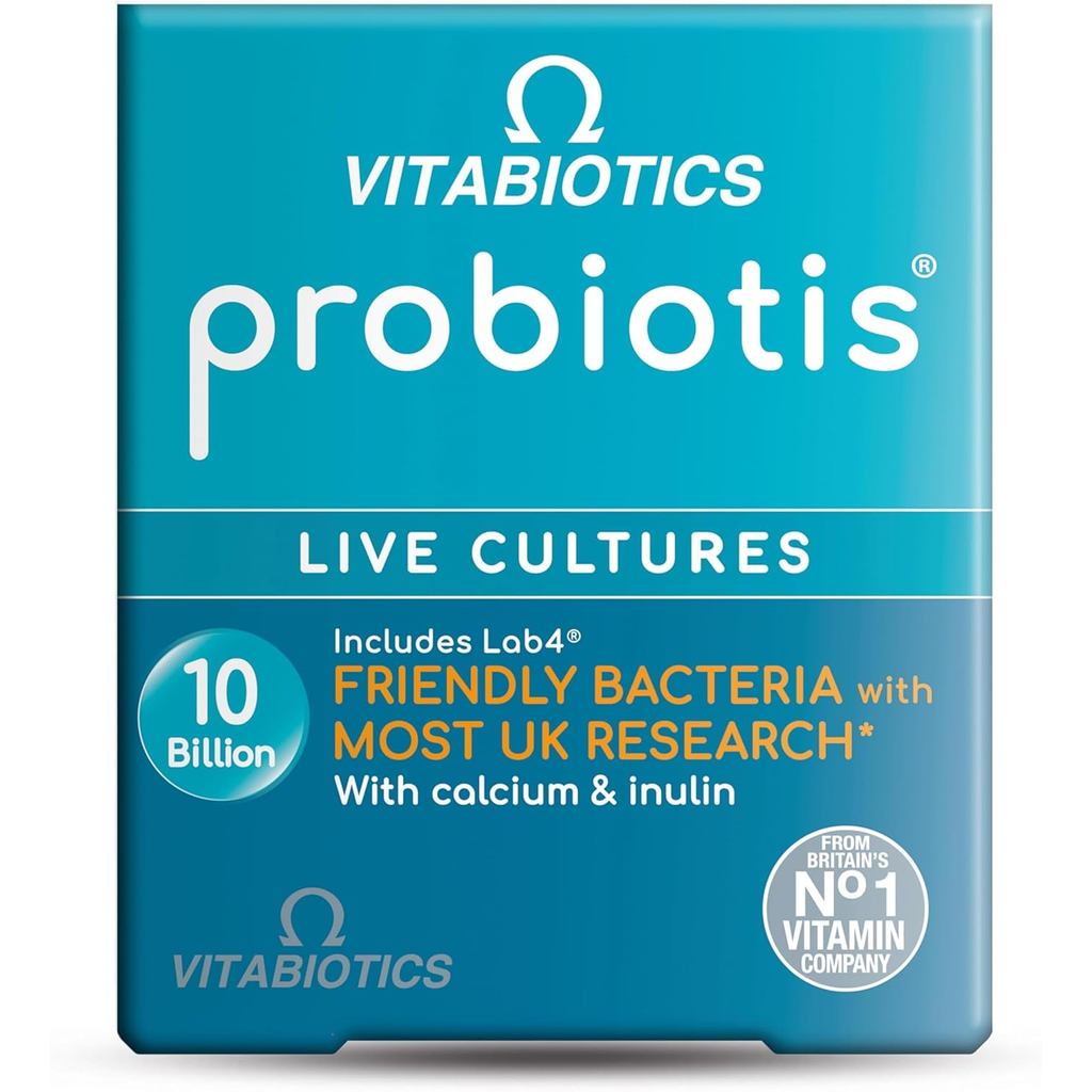 Vitabiotics Probiotis Gut Health Bacteria peoplements 10 Billion - 7 สายพันธุ์ของวัฒนธรรม