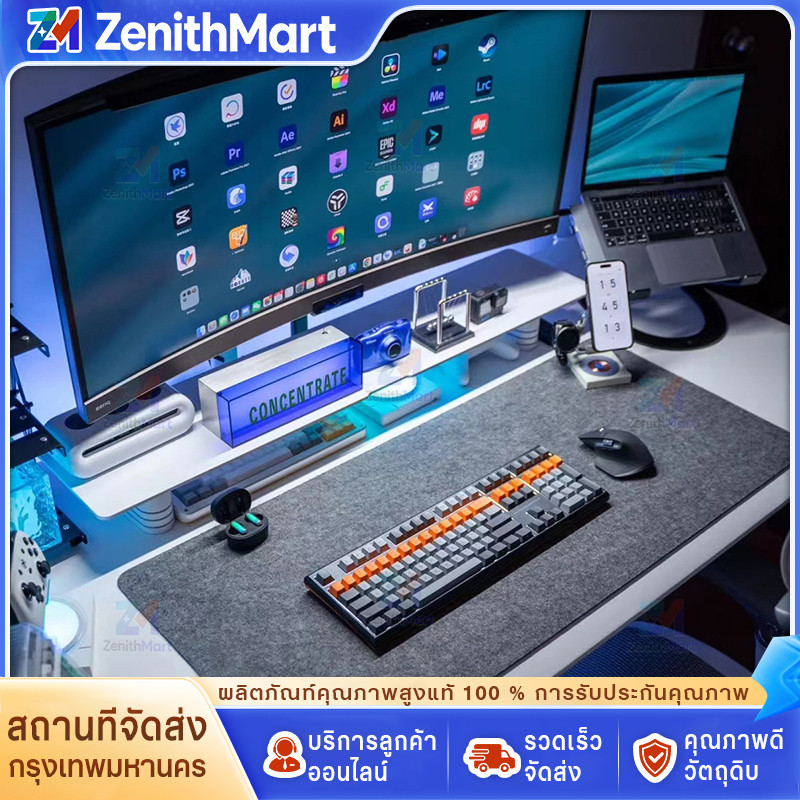 🔥COD🔥แผ่นรองเมาส์ ผ้าสักหลาด ขนาดใหญ่ 80x40/90x45/100x40/100x50/100x60/120x50/120x60 /140x60cmx3mm สําหรับคอมพิวเตอร์