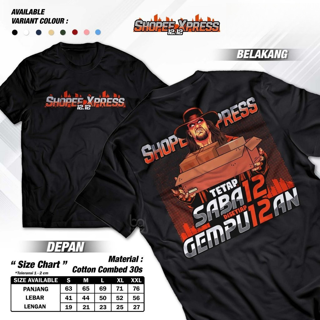 PL OFC | Shoppee Express เสื้อยืด Sabar Gempuran 12.12 Birthday Courier Shirt Expedition Package SPX