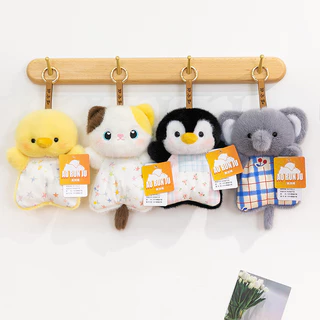 ตุ๊กตาคลายกังวลรูปแบบใหม่ สอดไส้เม็ดบีดกรุบกรอบเพิ่มสัมผัสของเล่นตุ๊กตาขนฟูคลายเครียดตุ๊กตาของเล่นนุ่มๆ แขวนกระเป๋าได้