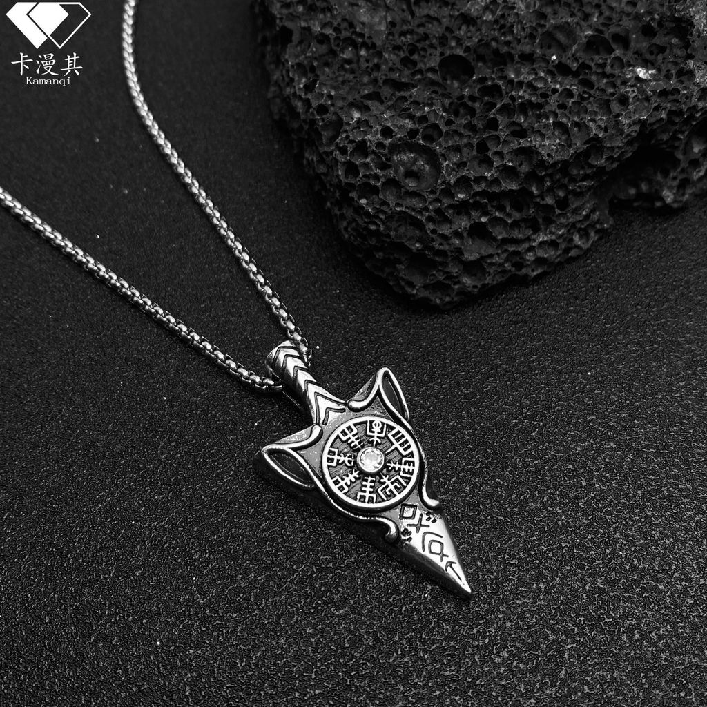 Spear Tip Ready Stock สร้อยคอเข็มทิศ Manqi Jingwen การ์ดแขวน 2026.3.15 อุตสาหกรรมหนักมิติ zjldf01 Ol