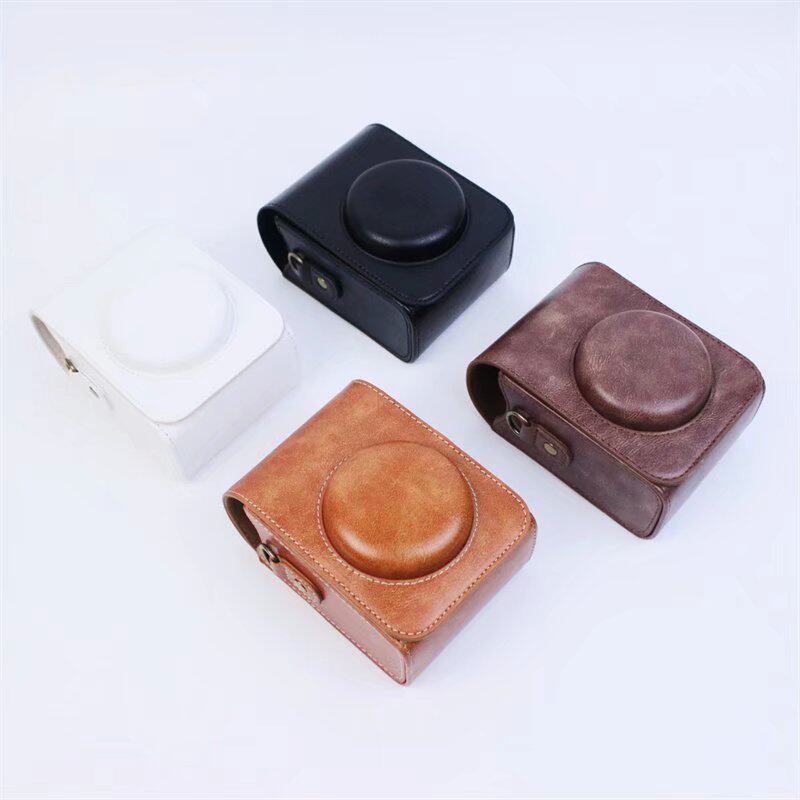 ซองหนังกล้องแนวตั้งสากลเหมาะสําหรับ Canon G5X2 Sony ZV1/HX60 กระเป๋ากล้องไมโครเดี่ยว