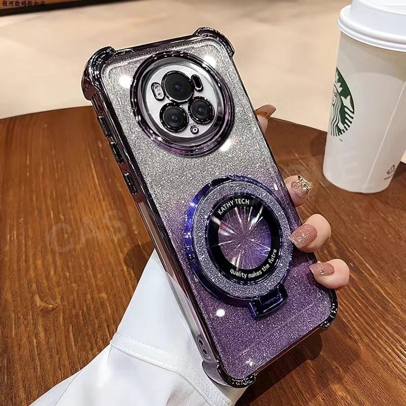 เคสโทรศัพท์สําหรับ Honor Magic6 Pro Magic 8 7 Lite 6 Pro 5 Lite 5G 4G ซิลิโคน Glitter Bracket เคสโทรศัพท์สี่มุมถุงลมนิรภัยกันกระแทกปลอกโทรศัพท์ฝาหลัง ราคา ถูกที่สุด ดีลบีเคเค แกลเลอรีภาพที่ 5