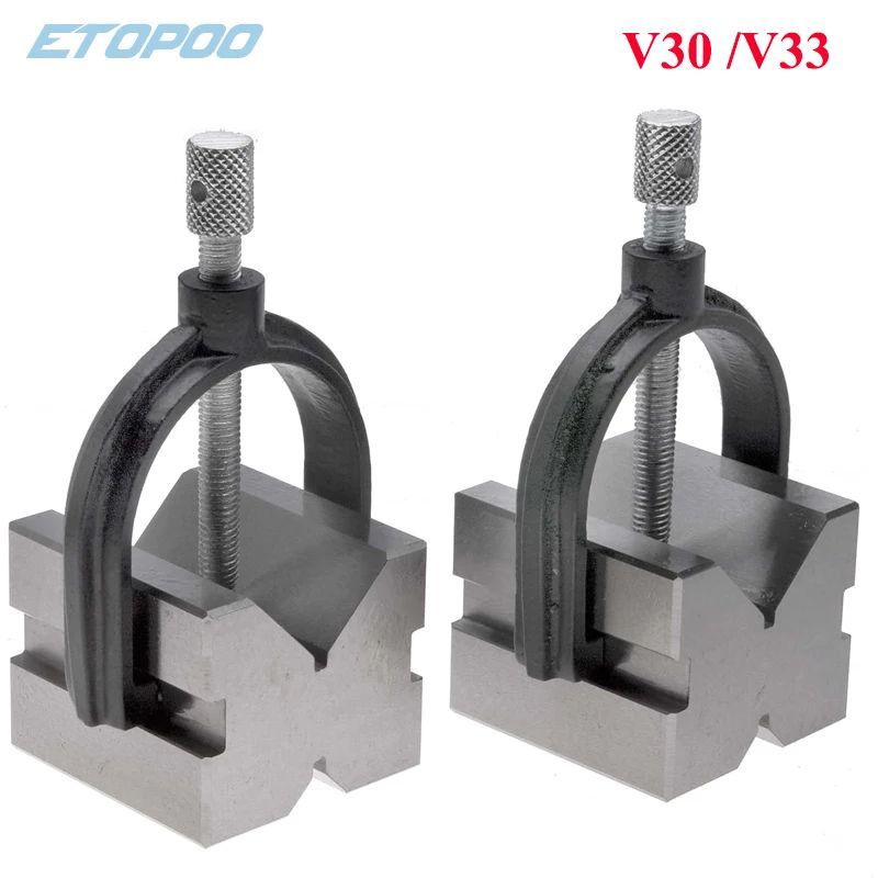 V30/V33 High Precision V Block A Type Machinist Blocks และ Clamp เครื่องมือวัด