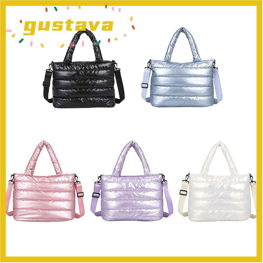 GUSTAVA Puffer Tote Bag สําหรับผู้หญิงกระเป๋าถือครอสบอดี้น้ําหนักเบาสําหรับกระเป๋าสะพายสํานักงาน