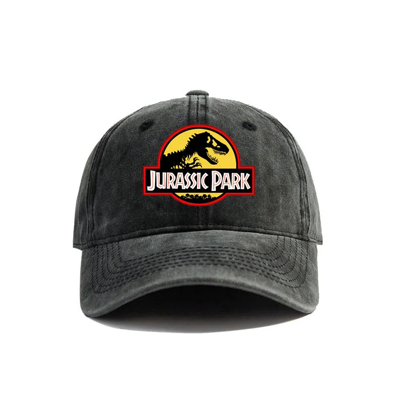 Jurassic Park เบสบอลหมวกไดโนเสาร์ Distressed Retro ฤดูร้อน ปรับได้