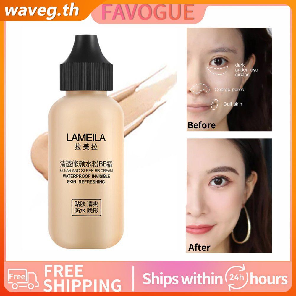 LAMEILA Liquid Foundation and Concealer, High Coverage, Waterproof BB Cream WAVETH