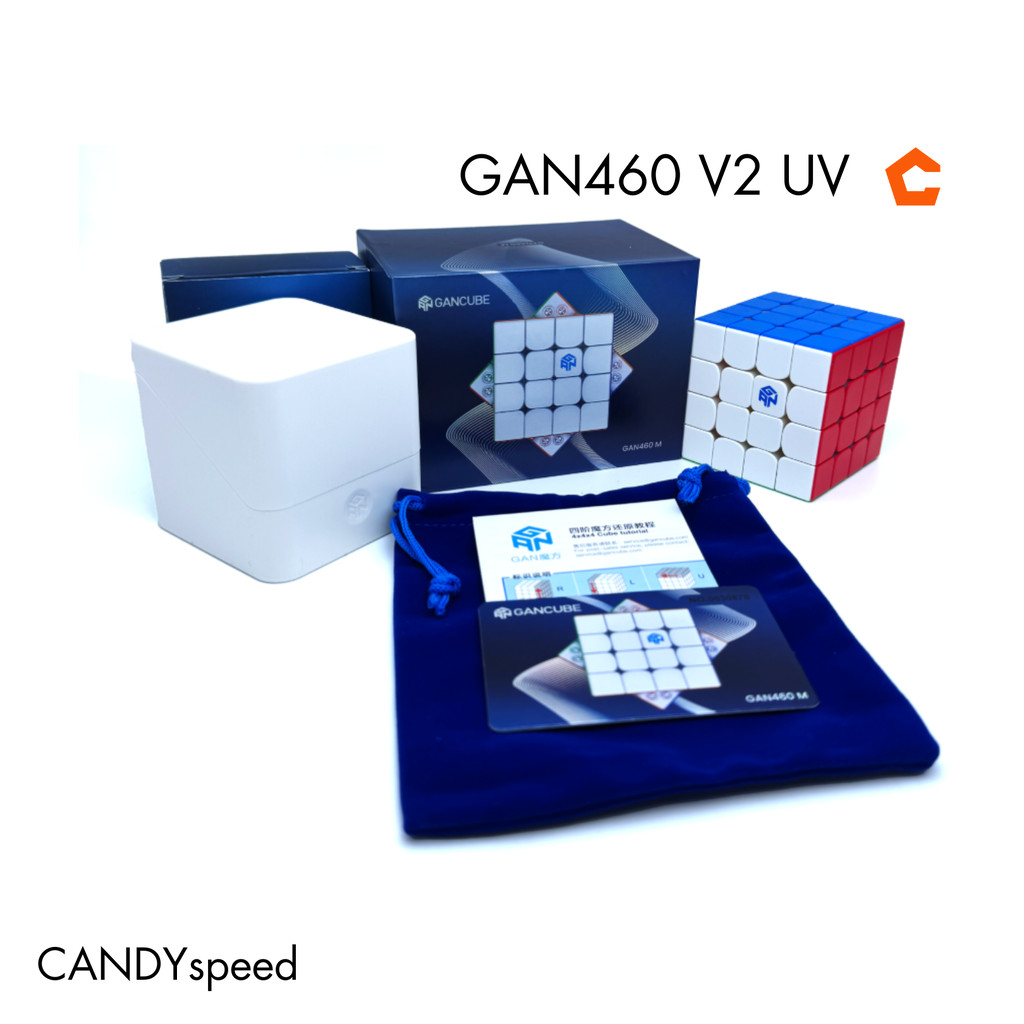 GAN460 M V2 UV | รูบิค Cube 4x4 Rubik Cube มีแม่เหล็ก | By CANDYspeed