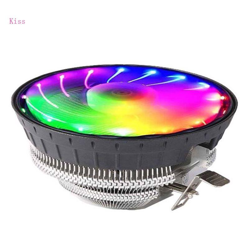 Kiss พัดลมระบายความร้อนคอมพิวเตอร์ตั้งโต๊ะสําหรับ DC 12V 2000RPM หม้อน้ําระบายความร้อน CPU เรืองแสง