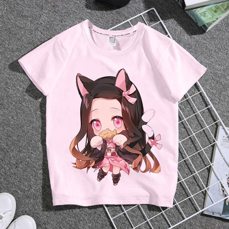 Demon Slayer shirt Nezuko Tanjiro T-shirt for kids Muichiro shirt K3