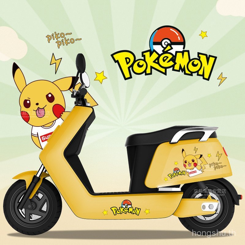 พร้อมสต็อก Pikachu Jenny Turtle Street Wear Joint Cartoon Car Sticker