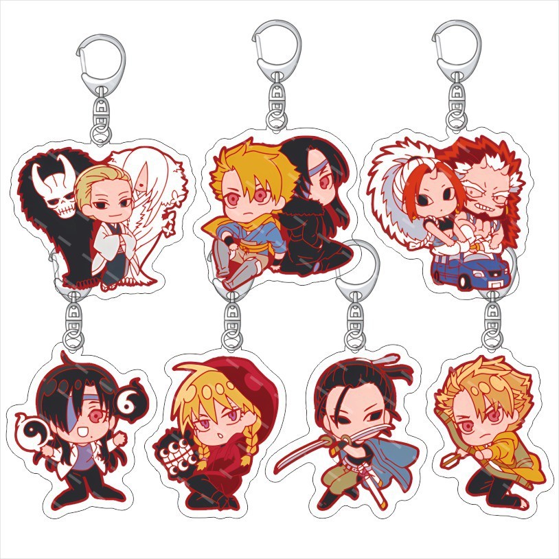 Yomi No Tsugai อะนิเมะพวงกุญแจ Daemons of The Shadow Realm อะคริลิคพวงกุญแจ Yuru Key Ring Asa Key Holder กระเป๋าจี้เครื่องประดับ