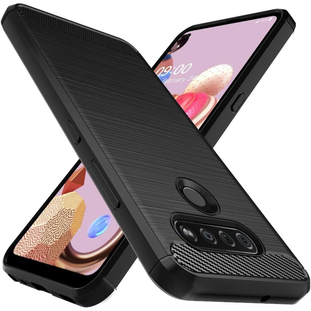 Osophter สําหรับ LG K51 กรณี,LG Reflect Case,LG Q51 กรณี Shock-Absorption ยืดหยุ่น TPU ยางป้องกันโทร