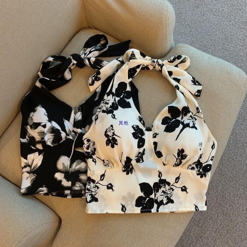 ด้วยบางขนาดใหญ่พิเศษคอสไตล์คอขนาด 150 กก. เกาหลีคอหญิงเซ็กซี่ Halter tw แขวนด้านนอกเสื้อกั๊ก Niche ส