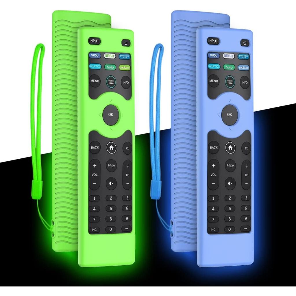 [2 แพ็ค] เคสซิลิโคนสําหรับ Vizio XRT140 รีโมทคอนโทรลสมาร์ททีวี, กันกระแทก Vizio XRT140 ฝาครอบระยะไกล