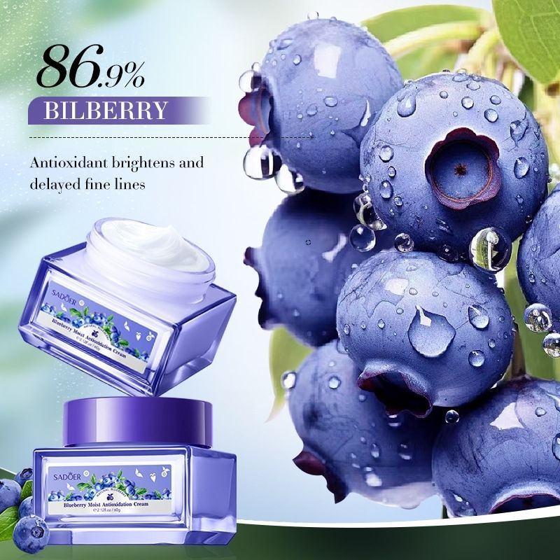 All English Blueberry Hyaluronic Acid Cream 60g SADOER Moisturizing Antioxidant Cream 8IQ4