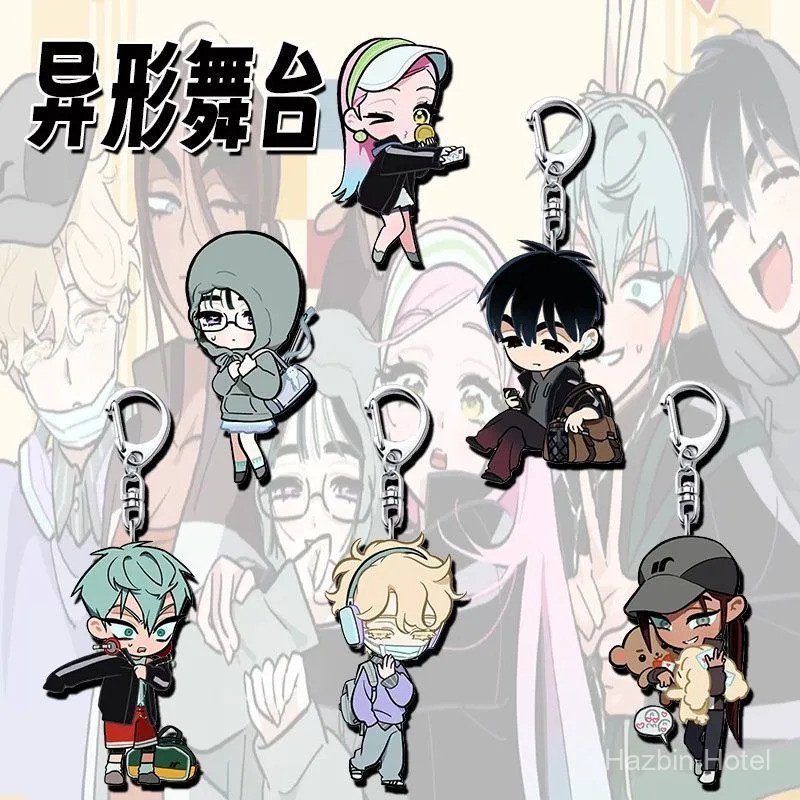 อะนิเมะ Alien Stage Chibis พวงกุญแจยอดนิยมสําหรับผู้หญิงอุปกรณ์เสริมกระเป๋า Luka Ivan Till Mizi Hyun