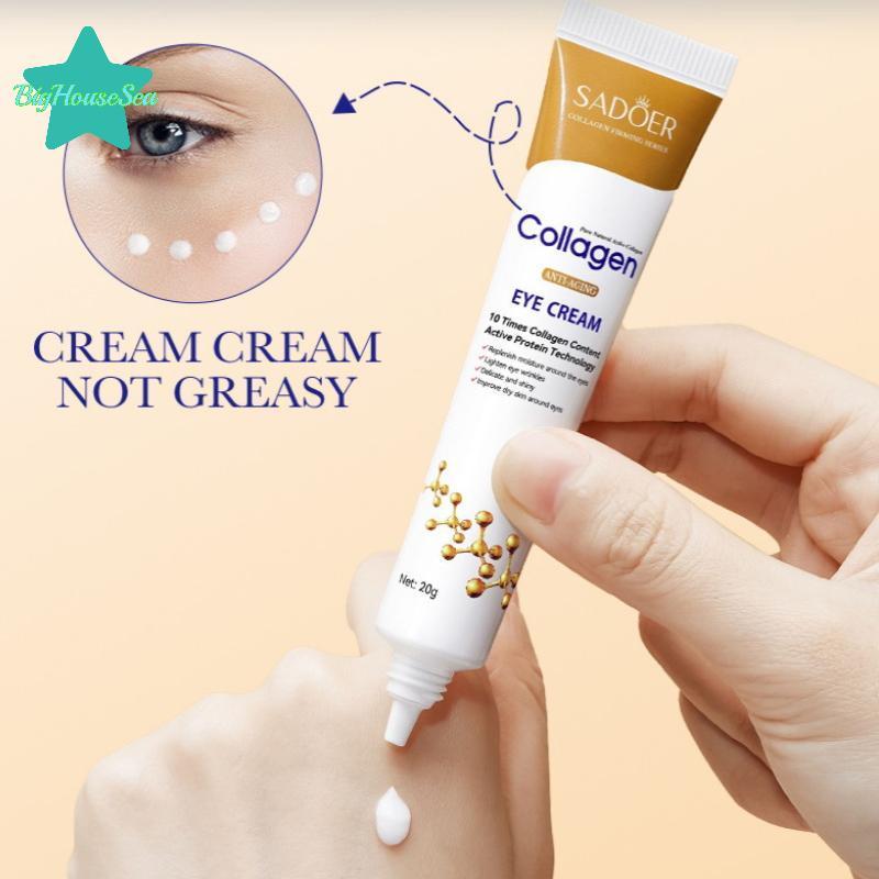 [Sea-t] SADOER Collagen Eye Cream Skincare Anti Dark Circles Eye Bags Firming Moisturizing Skincare 