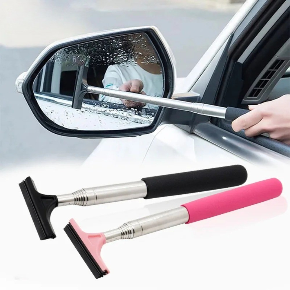 Car rearview mirror telescopic wiper