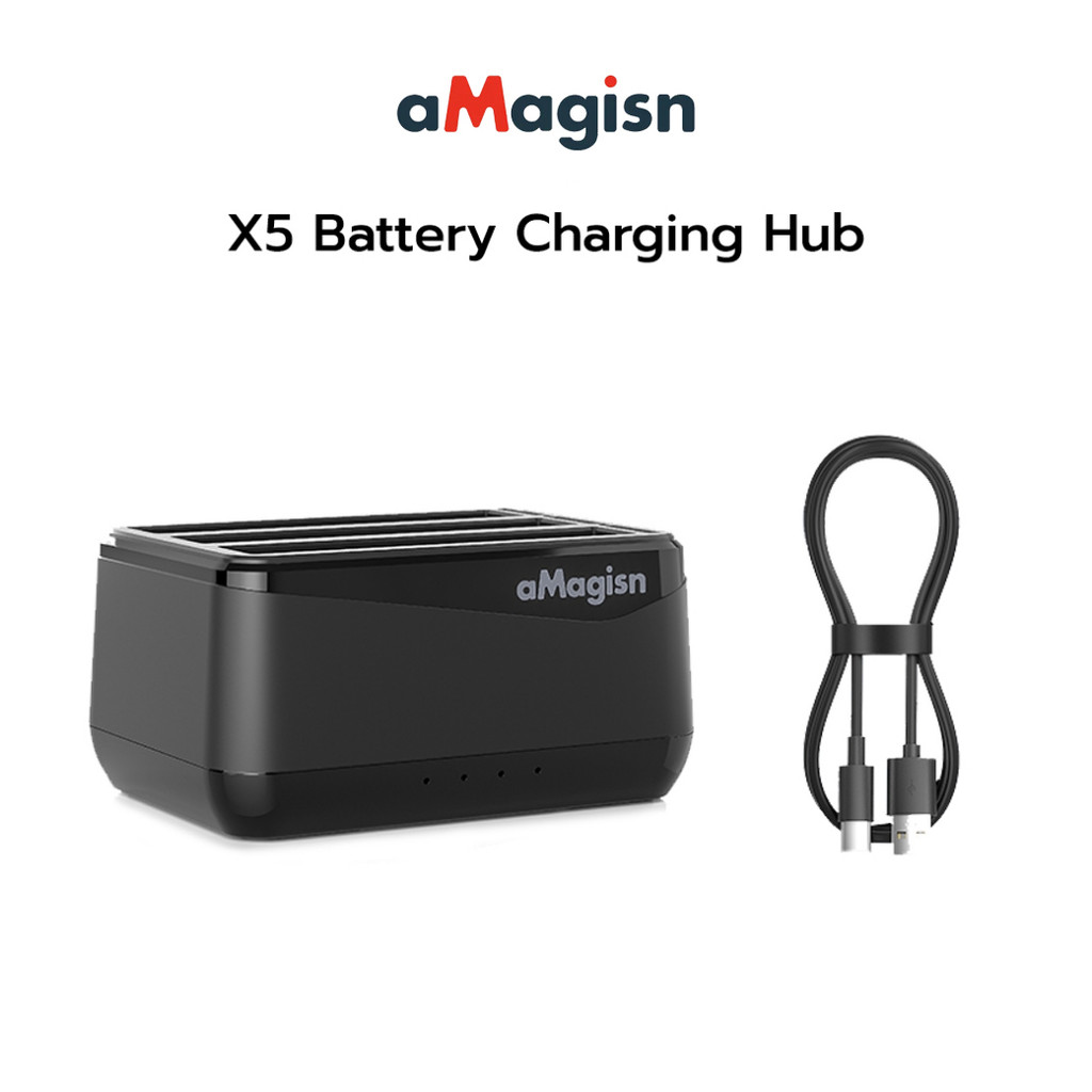aMagisn X5 Battery Charging Hub เคสชาร์จแบตเตอรี่แบตเตอรี่ สําหรับ Insta360 X5