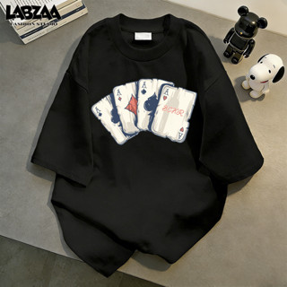 【จัดส่งจากกรุงเทพฯ】LABZAA ใหม่ล่าสุด✨ลวดลายโป๊กเกอร์ เสื้อยื…