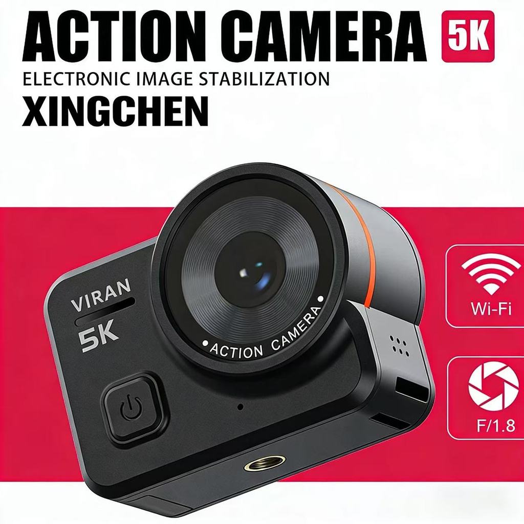 XINGCHEN Action กล้อง 5K กล้องจักรยานอิเล็กทรอนิกส์ Stabilizer Action cam WiFi 4k กล้องกีฬาหมวกกันน็อควิดีโอบันทึกสําหรับ go pro