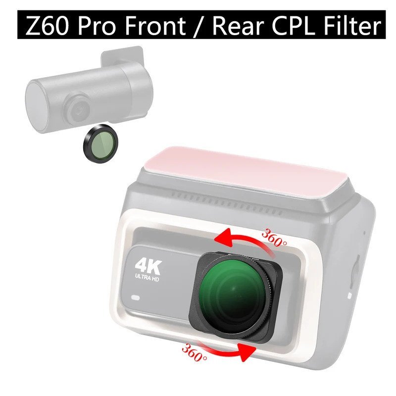 สําหรับ ddpai Dash Cam 4K Z60 / Z60 Pro CPL กรอง HD เลนส์ป้องกันฝุ่น Anti Glare สําหรับ ddpai กล้องด
