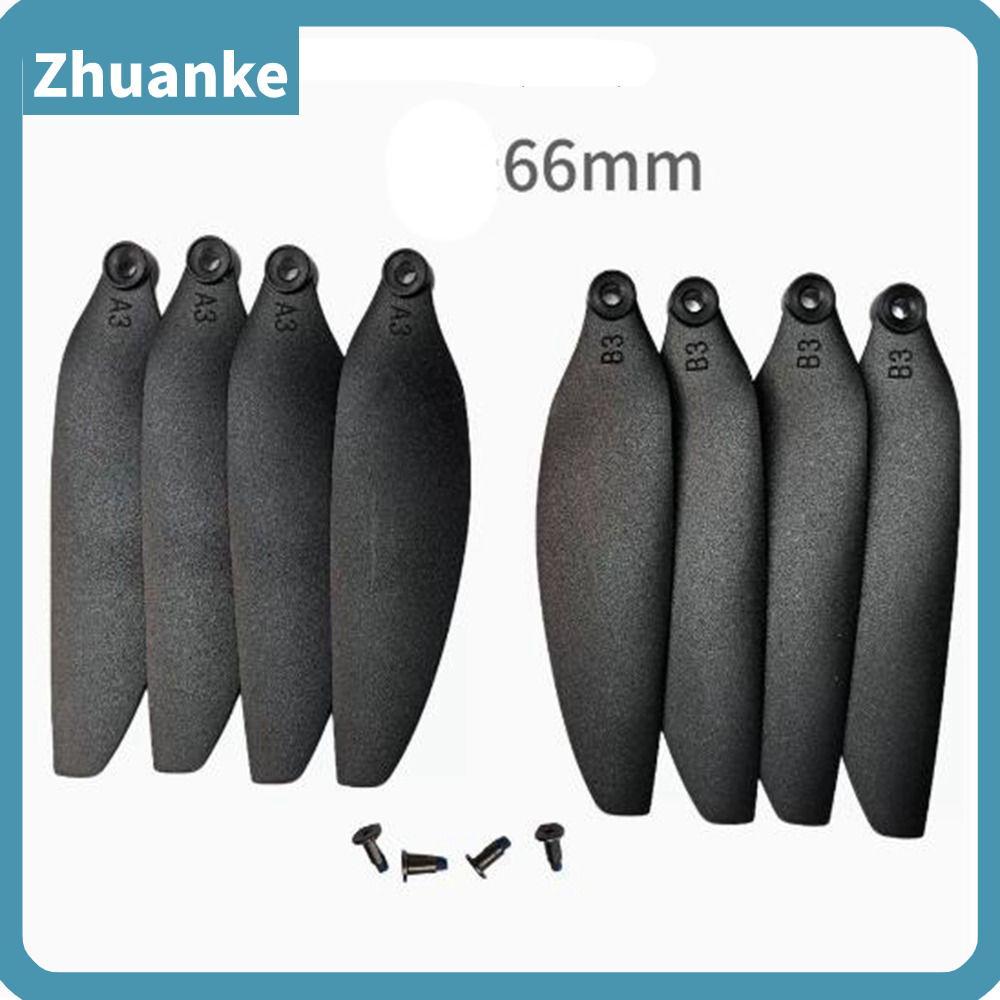ZHUANKE ใบพัดพับ,พลาสติกสีดํารีโมทคอนโทรล Drone อะไหล่, 58 มม./66 มม.Universal Quadcopter ใบมีดอะไหล