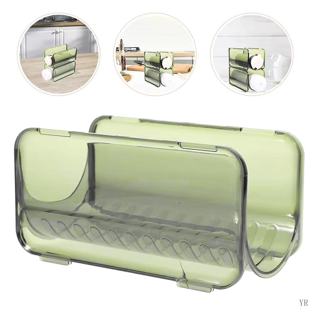 YR 1 PC ที่วางแก้ววางซ้อนกันได้น้ําไวน์เครื่องดื่มขวดชั้นเก็บของสําหรับตู้ครัวตู้เย็น