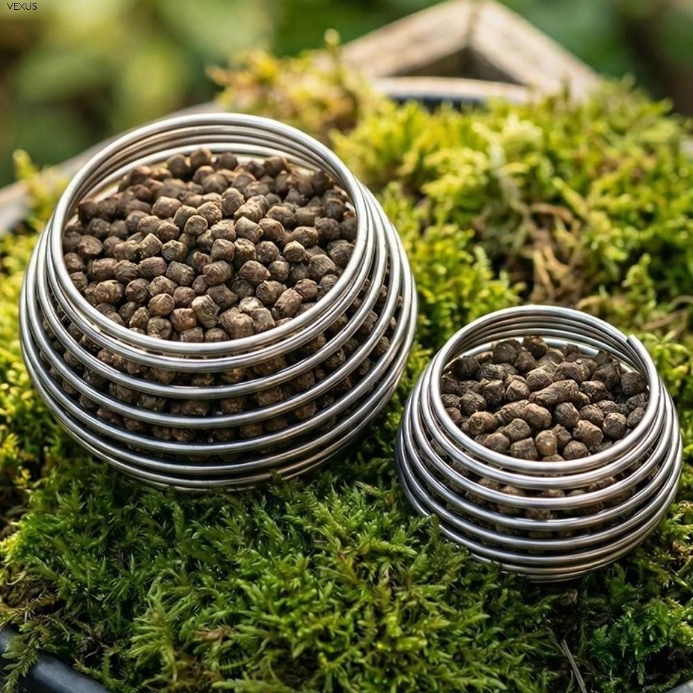 Vxus 10ชิ้นพืชปุ๋ยตะกร้า,รูปร่างคอลัมน์สแตนเลสอัตโนมัติกล่องปุ๋ย,ดินแทรกเครื่องมือช้าปล่อยต้านทานสนิ