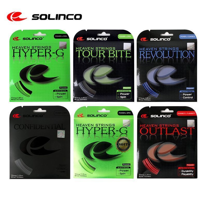 สายเทนนิส Solinco HyperG Tour Bite Card Revolution จาก.polyester ยืดหยุ่นสูง