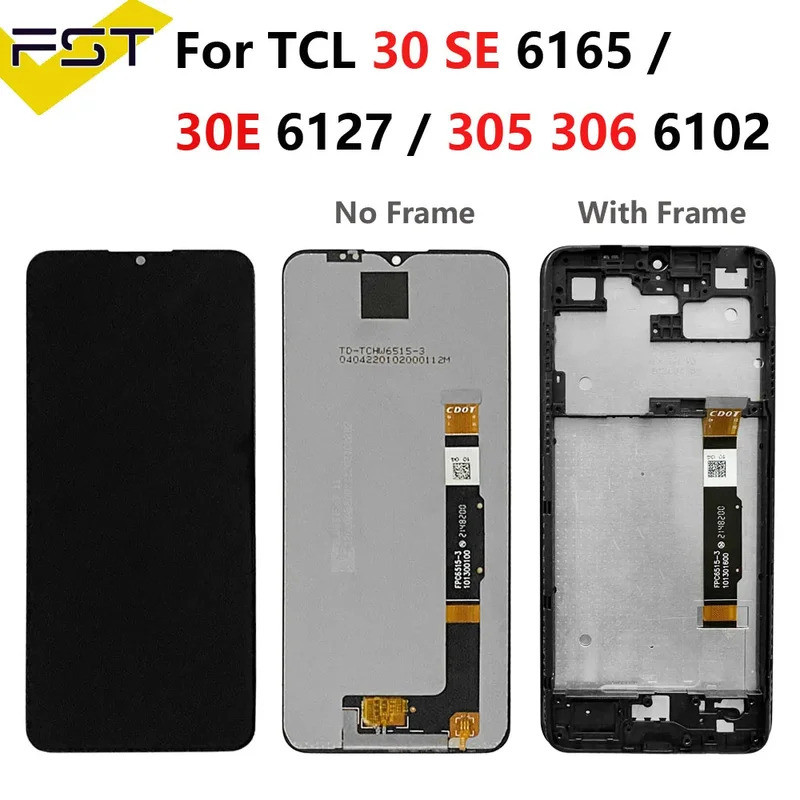 สําหรับ TCL 30 SE 30SE LCD 6165H 6165A 6165A1 จอแสดงผล Touch Screen Digitizer สําหรับ TCL 30E 6127A 