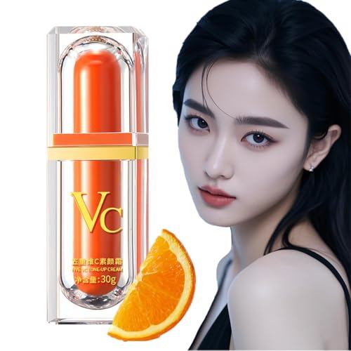 XIRUJNFD Vitamin C Makeup Tone Up Cream, Five Vitamin C Tone-Up Cream, Multi 4-In-1 Face, คอนซีลเลอร