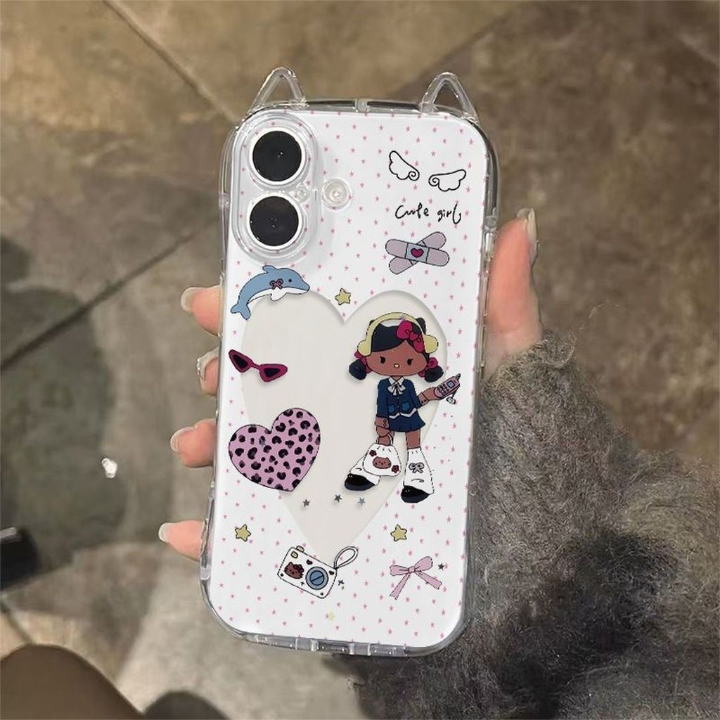 ลายเสือดาว KT สําหรับข้าวแดง K80 / 70 Pro เคสโทรศัพท์ใส Note 15 / 14 / 13 หูแมว 12R Pro