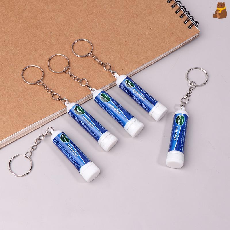 [TA] 5 ชิ้น Nasal Sti พวงกุญแจ Boosts Focus Inhaler หลอด Cooling Nasal Inhaler Aromatherapy Energy B