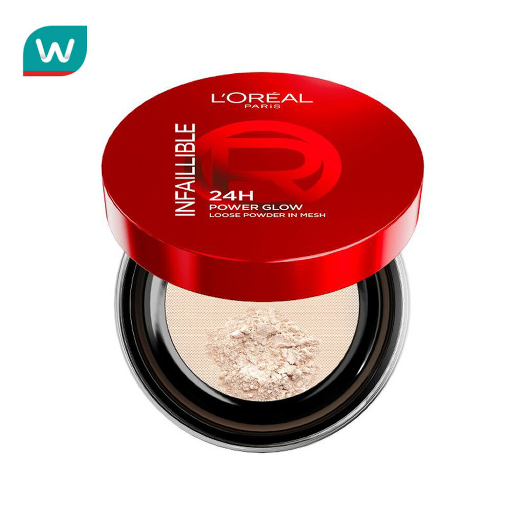 L'Oreal Makeup ลอรีอัล ปารีส อินเฟลลิเบิล 24เอช พาวเวอร์ โกลว์ ลูส พาวเดอร์ อิน เมช 9.5ก. ไลต์