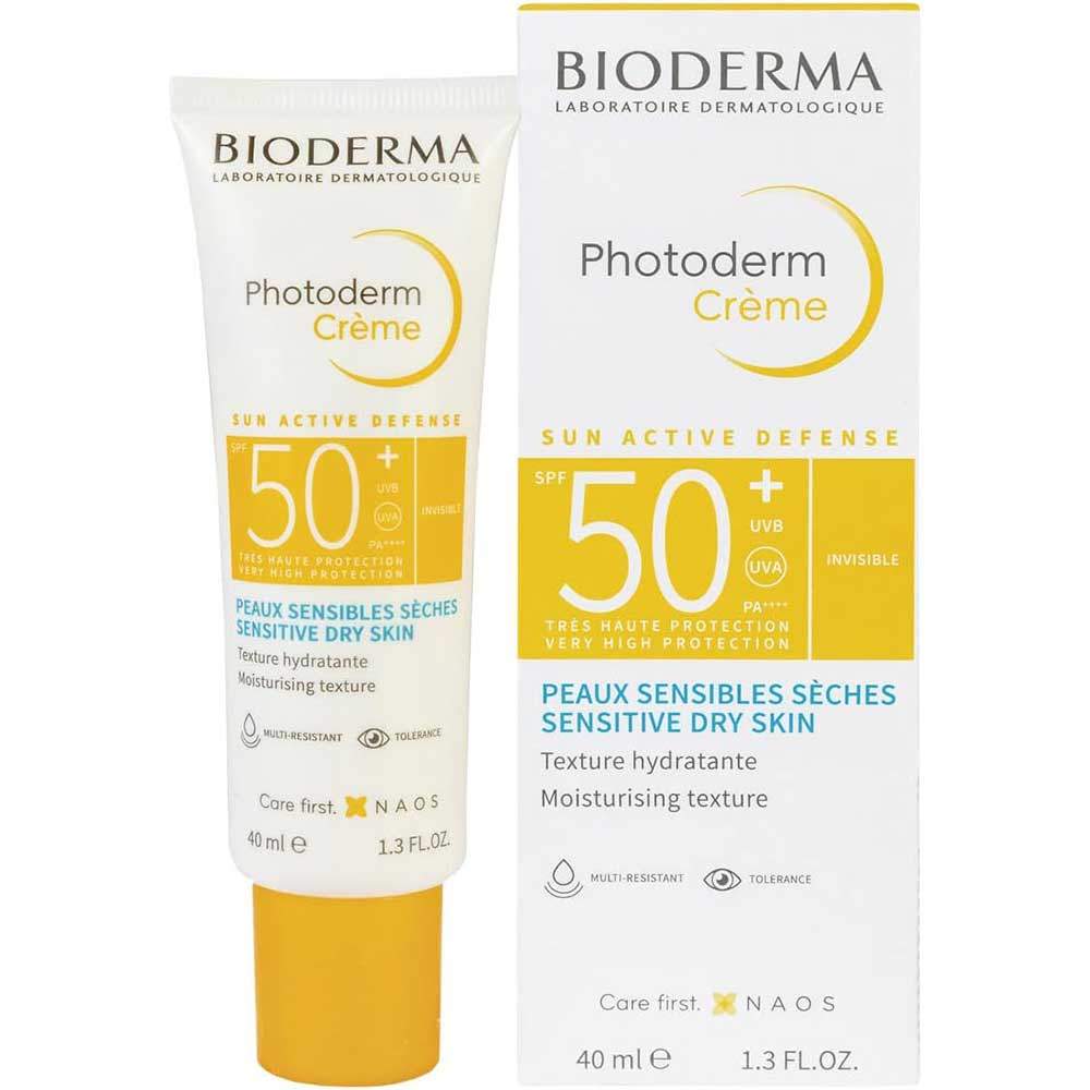 Bioderma Photoderm Aquafluide SPF 50+ ครีมกันแดดหน้าทองคําสําหรับผิวแพ้ง่ายและครีมกันแดดผิวแห้งที่ละ