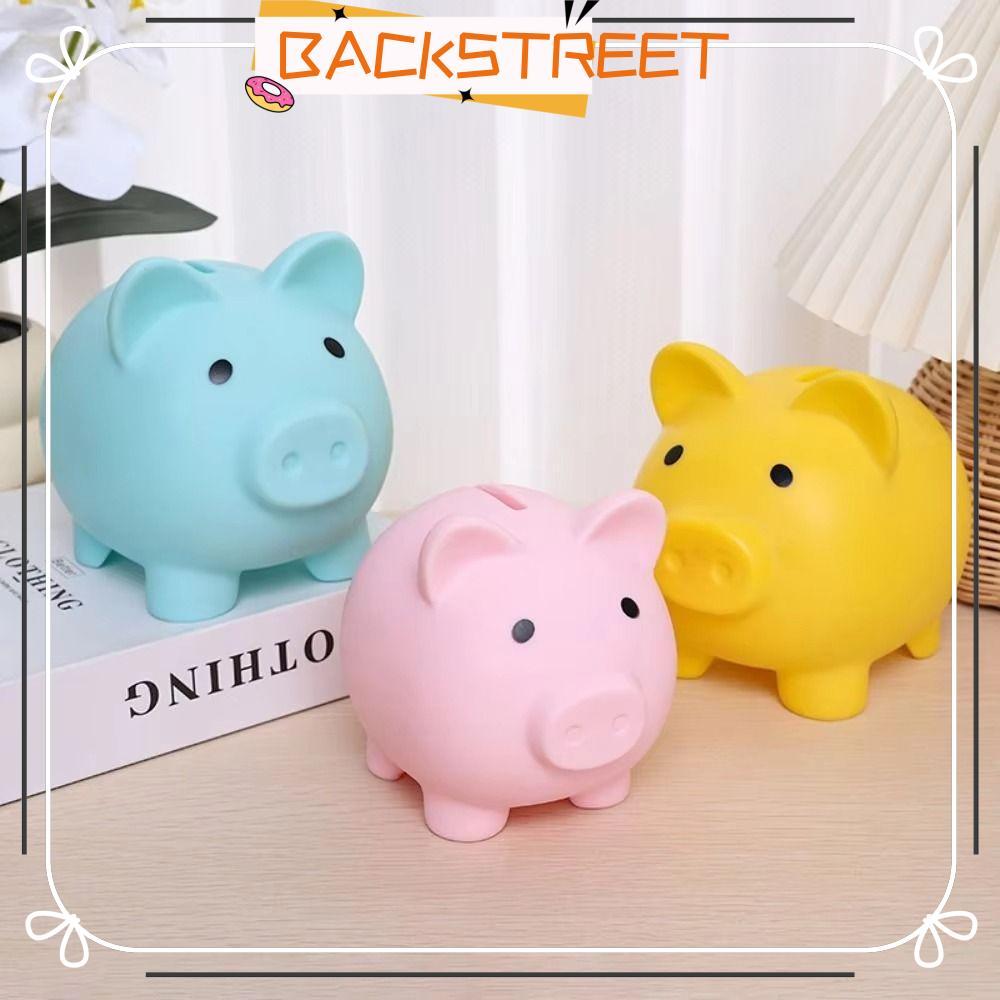 BACKSTAGE Piggy Bank, Crafts Pig Shape Money Box, Fashion Reusable with Saving Money Goals Counter M