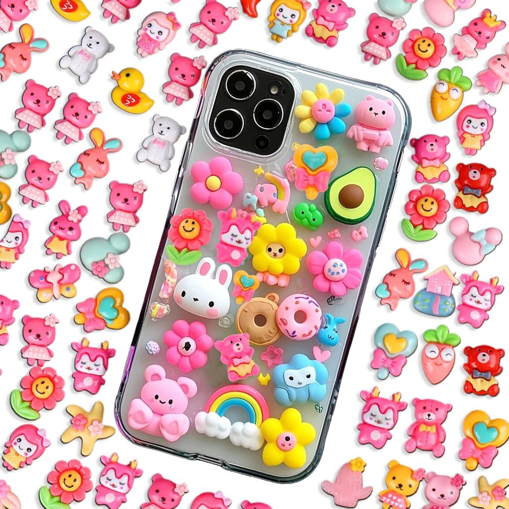 Juome Junk Phone Case Charms Kit - เครื่องรางขนาดใหญ่สําหรับกรณี Junk, Junk Case Supplies