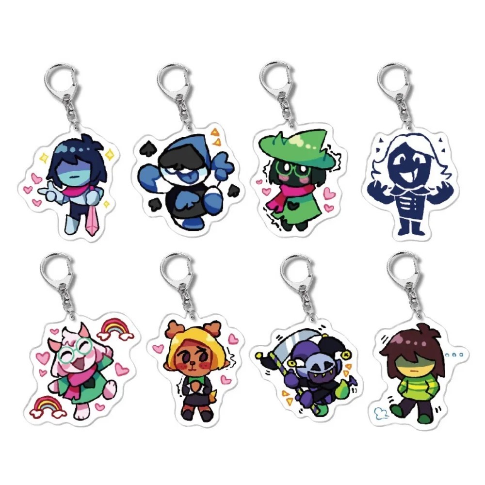 Deltarune พวงกุญแจไมก้าอะคริลิคพิมพ์ลาย Kris Ralyi Susie Lancer Noelle Jevil กระเป๋าเป้ กระเป๋าถือ อ