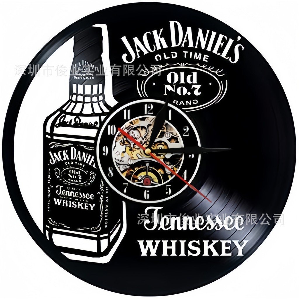 นาฬิกาแขวนธีมวิสกี้ Jack Daniels Old No.7 ขวดไวน์ขวด