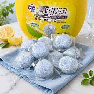 ผงล้างจาน 50เม็ด/150เม็ด สำหรับเครื่อง​ล้างจา​น Dishwasher Powder หยิบใช้งานง่าย เม็ดผงล้างจาน ล้างสะอาด