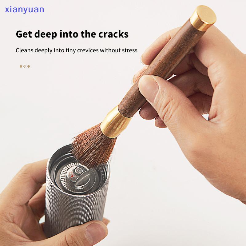 [xianyuan] เครื่องบดกาแฟแปรงทําความสะอาดด้ามไม้เครื่องชงกาแฟแปรงทําความสะอาดเครื่องมือสําหรับ Barist