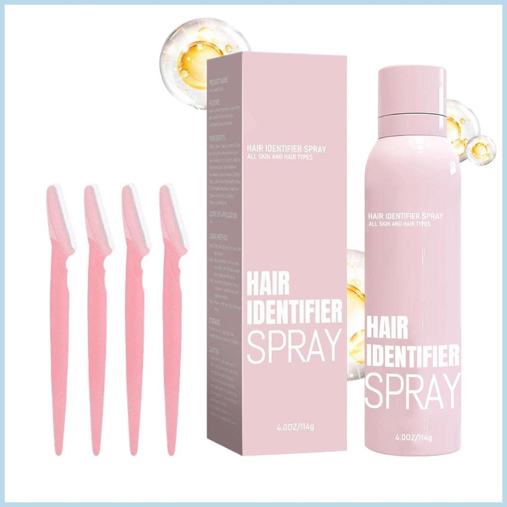 ผมบนใบหน้าระบุสเปรย์ 114g อ่อนโยนสดชื่น Mist Face Hair สเปรย์สําหรับผู้หญิงโกนหนวด Fine Fuzz Stubble