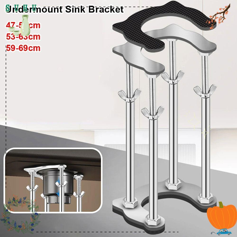 SUHU 1 ชิ้นชุดซ่อมสนับสนุน,แบบพกพาติดตั้งง่าย Undermount Sink Bracket ชุด,ทนทาน Antislip ปรับอ่างล้างจานสนับสนุนขาสําหรับ Home Kitchen