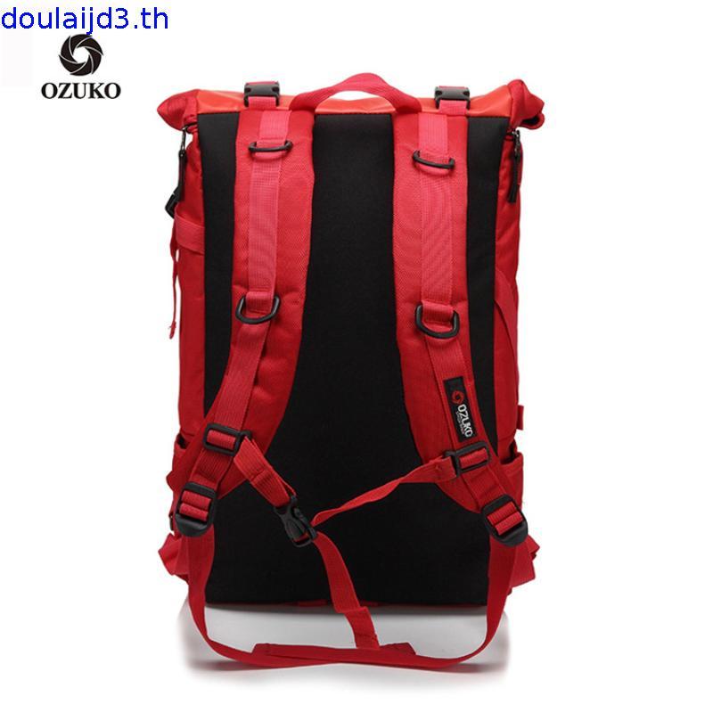 OZUKO Fashion Men Laptop Travel Backpack Waterproof College Student Schoolbag for Teenager