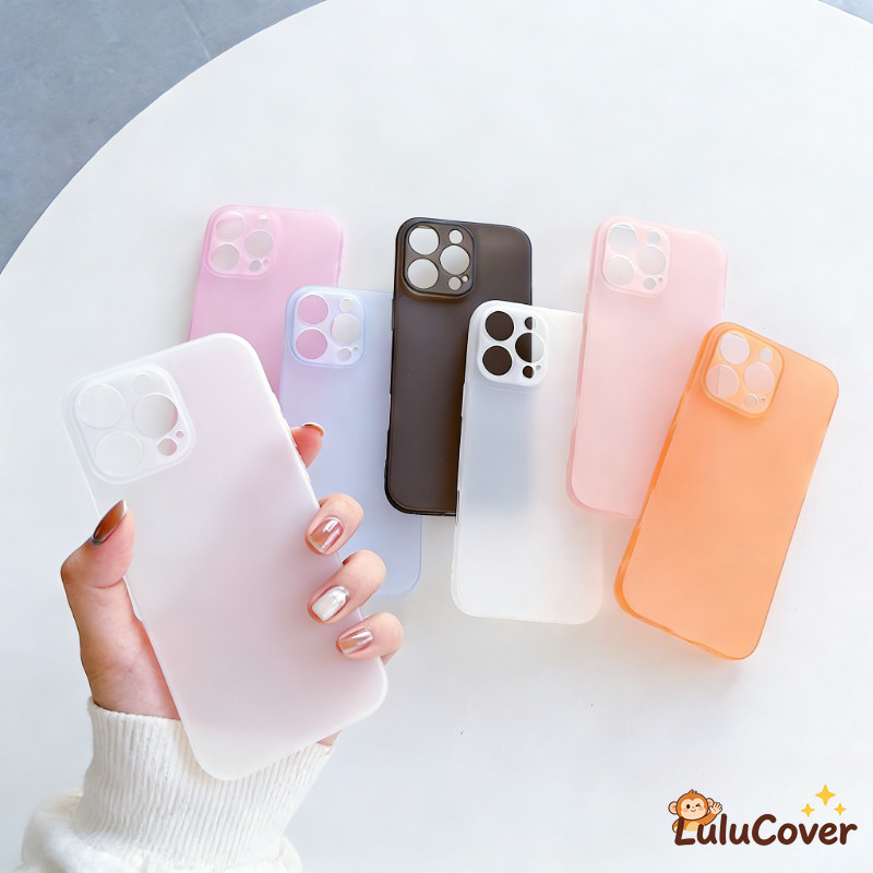โปร่งแสง Ice Mist Matte Soft Ultra-Thin สําหรับ Vivo V70 Elite V70E V60 V60E V50 V50E V40 V40E V30 V30E Pro Lite SE ปกสีส้มธุรกิจน่ารักสีหวานหรูหราปลอกใส